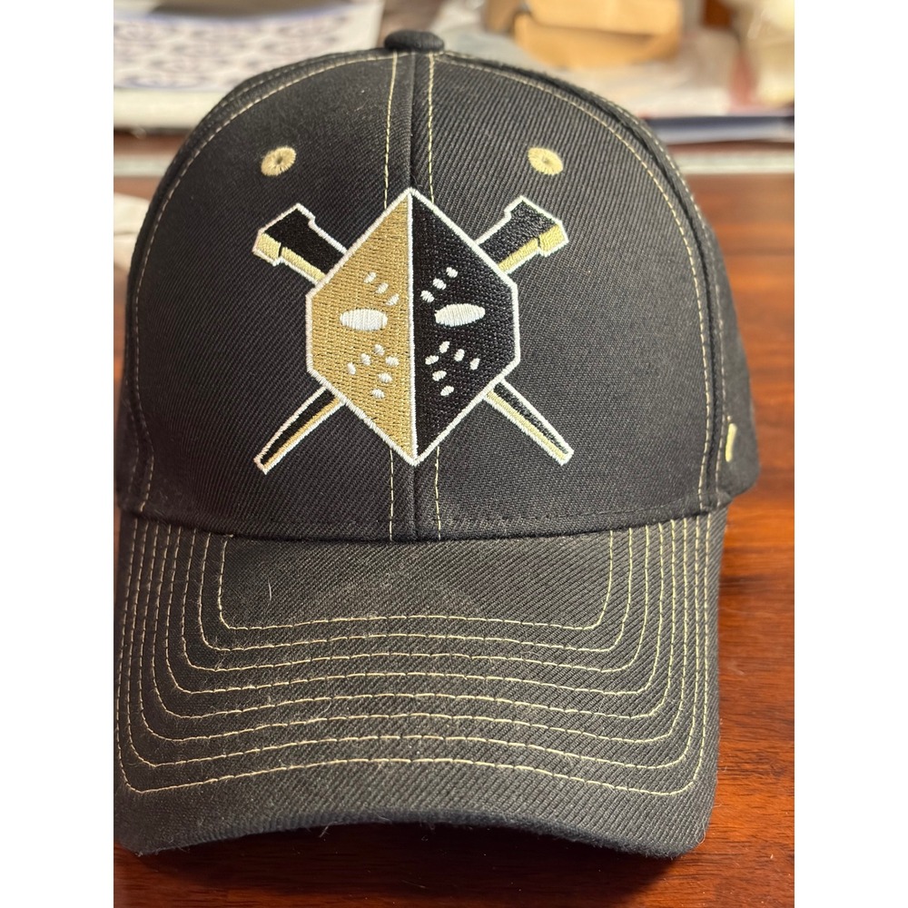 Wheeling Nailers Zephyr Snapback Hat Black Gold ECHL Hockey Embroidered Cap